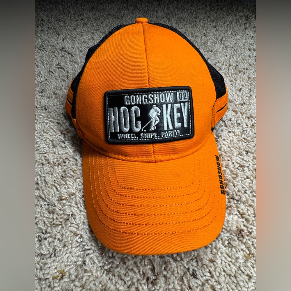 Gongshow Hockey Cap Hat Adjustable Snap Back Hat Dont stop the hustle. Orange
